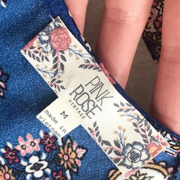 4/$20 🌴 Pink Rose | Printed Bar Back Shift Dress - Picture 7 of 12